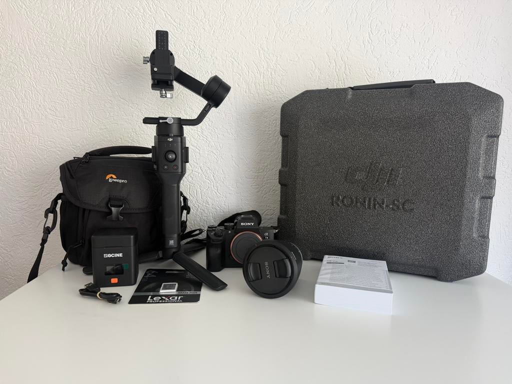 Sony A7 III + Sony 24-50mm F2.8 G + DJI Ronin SC Set complee, Ophalen, Zo goed als nieuw, Overige typen