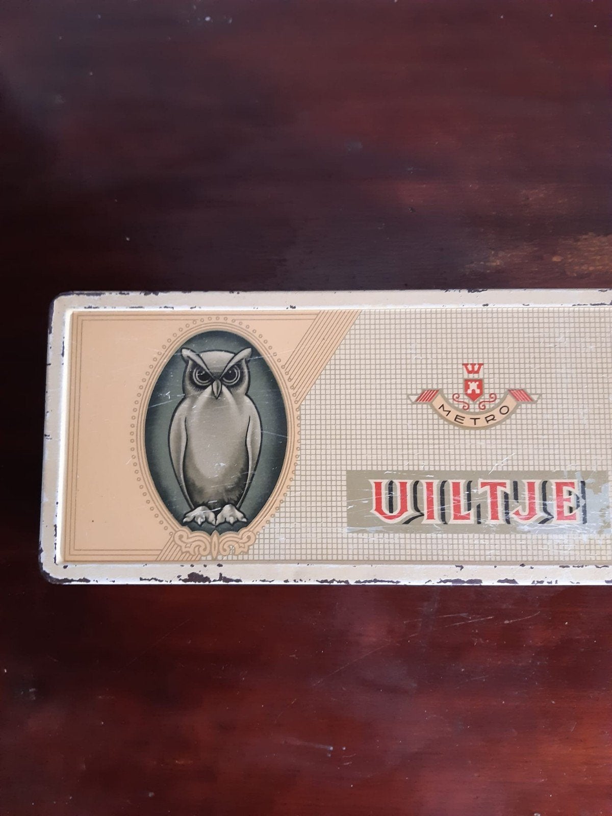 Trommeltje van uiltje ( vintage ), Verzamelen, Ophalen of Verzenden, Gebruikt