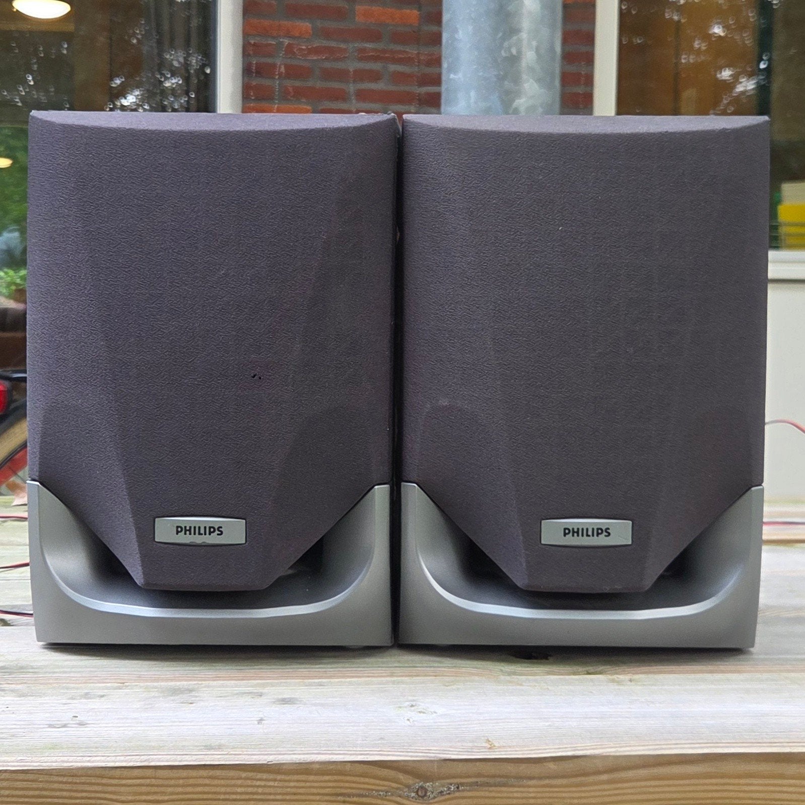 2x Philips FB 318PH - 3Ohm Stereo Speaker set, Audio, Tv en Foto, Stereo speakers, Philips, Gebruikt, Inclusief kabels