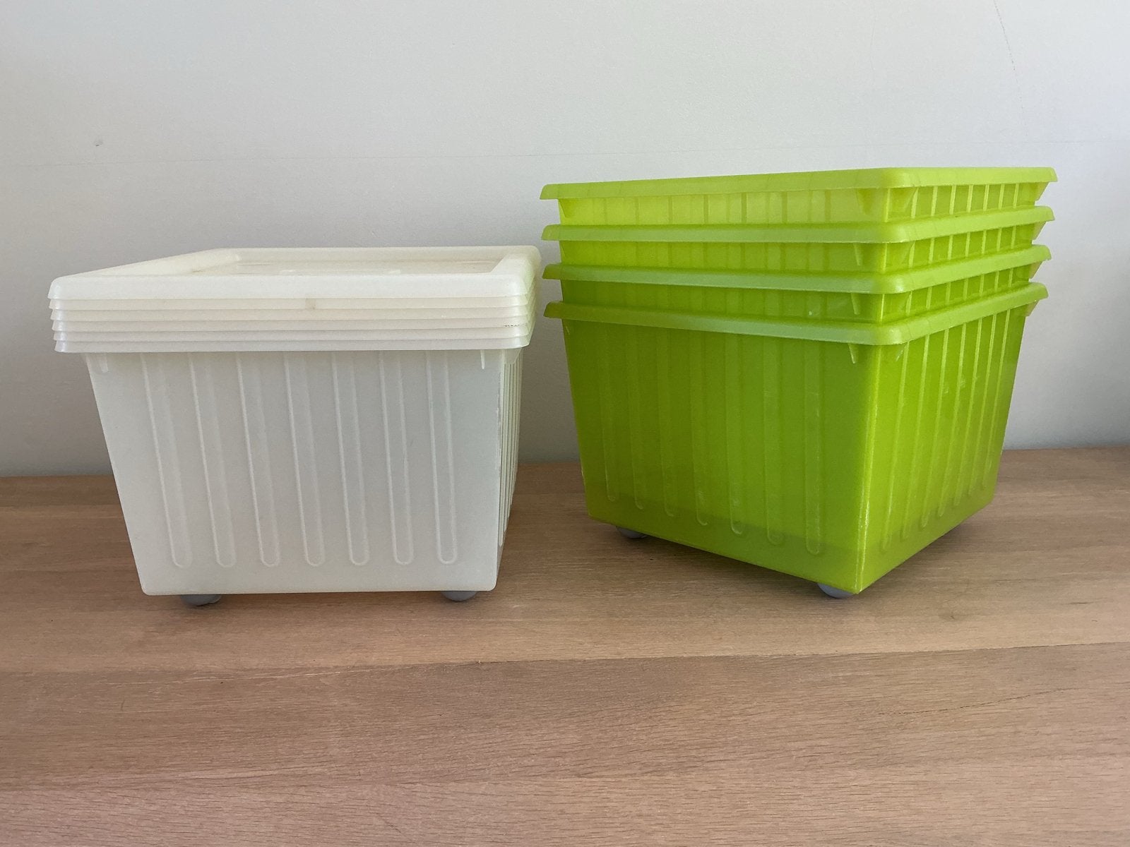 IKEA VESSLA opbergbakken met wielen en deksel (40x40x27), Gebruikt, 40 tot 60 cm, Minder dan 50 cm, Ophalen of Verzenden