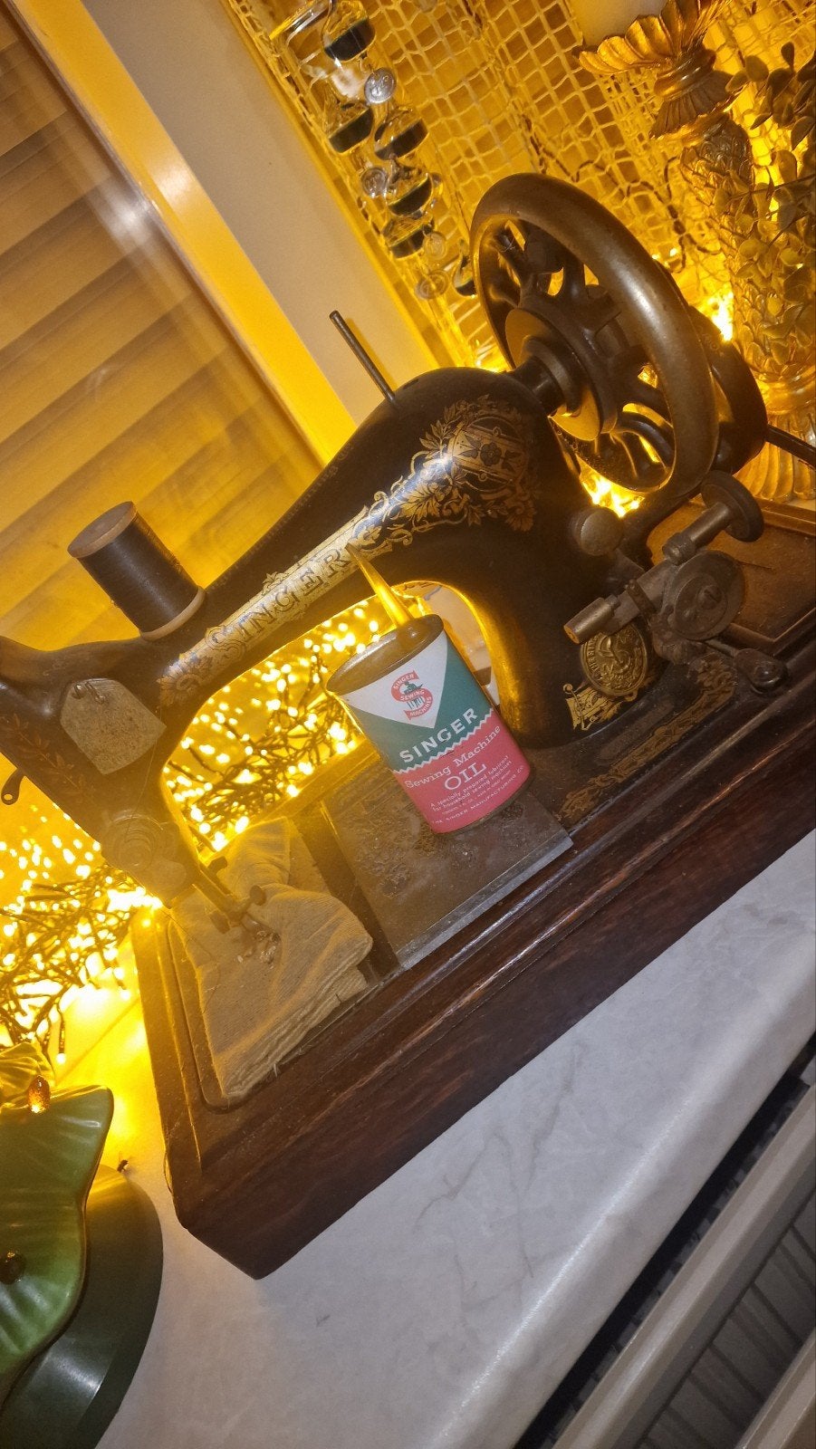 Antieke Singer Naaimachine - Decoratief Model, Antiek en Kunst, Ophalen