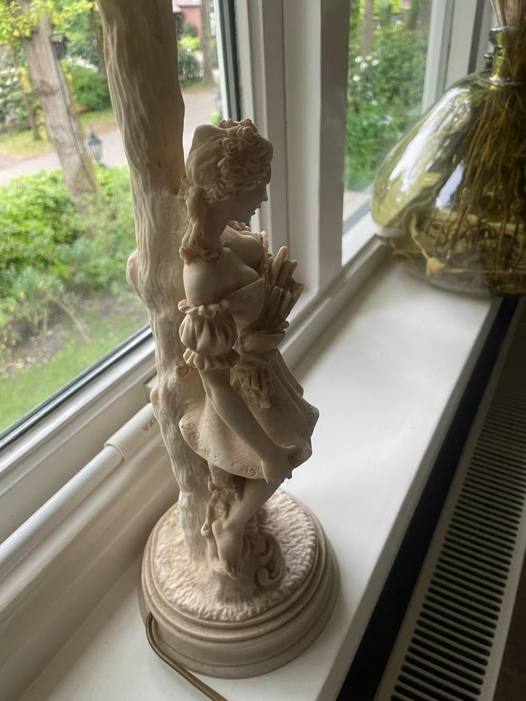 Antiek Frans Lampje - Brocante Stijl - 50 cm Hoog, Ophalen