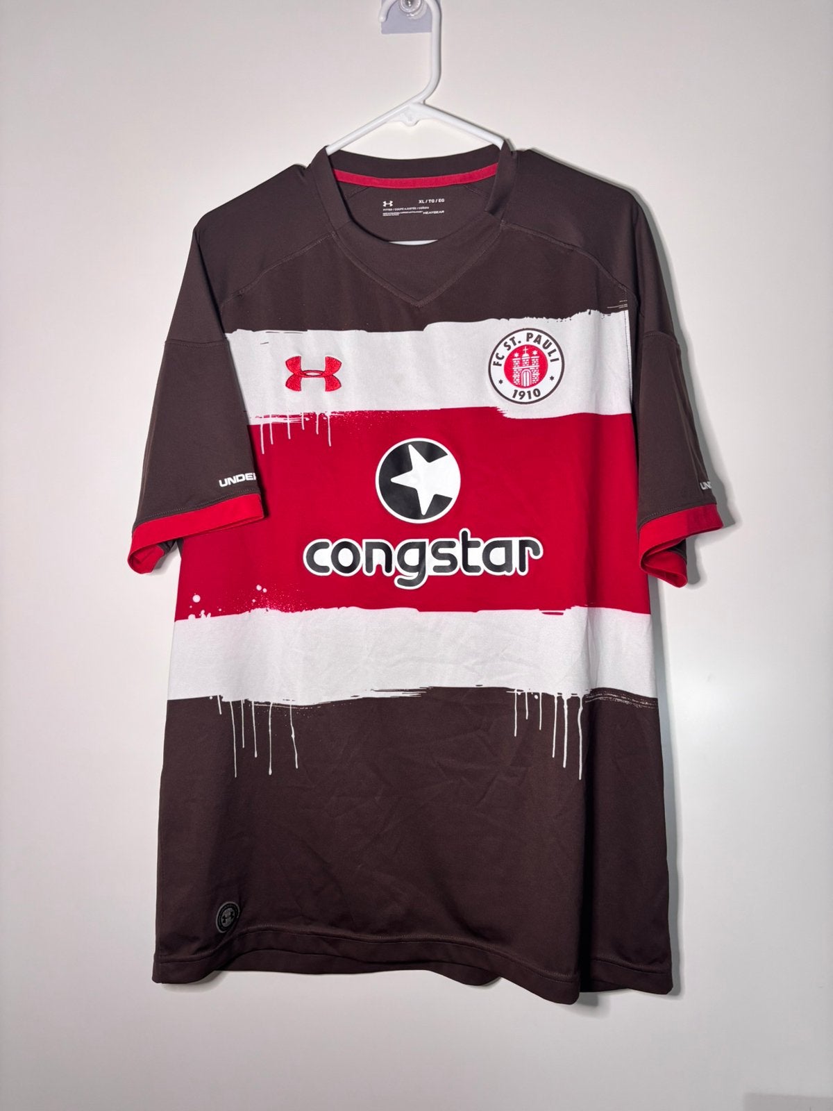 St. Pauli FC 2017/2018 voetbal shirt home Under Armour XL, Maat XL, Verzenden, Zo goed als nieuw, Shirt
