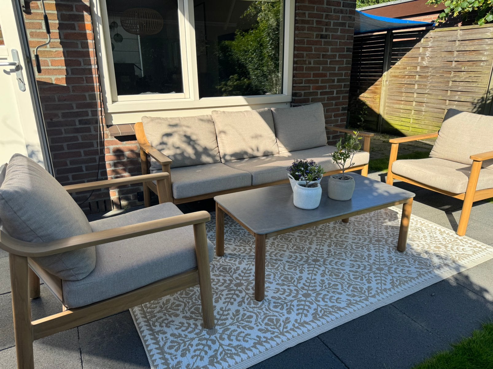 Intratuin 5-zits loungeset Nora, Ophalen, Zo goed als nieuw, Aluminium