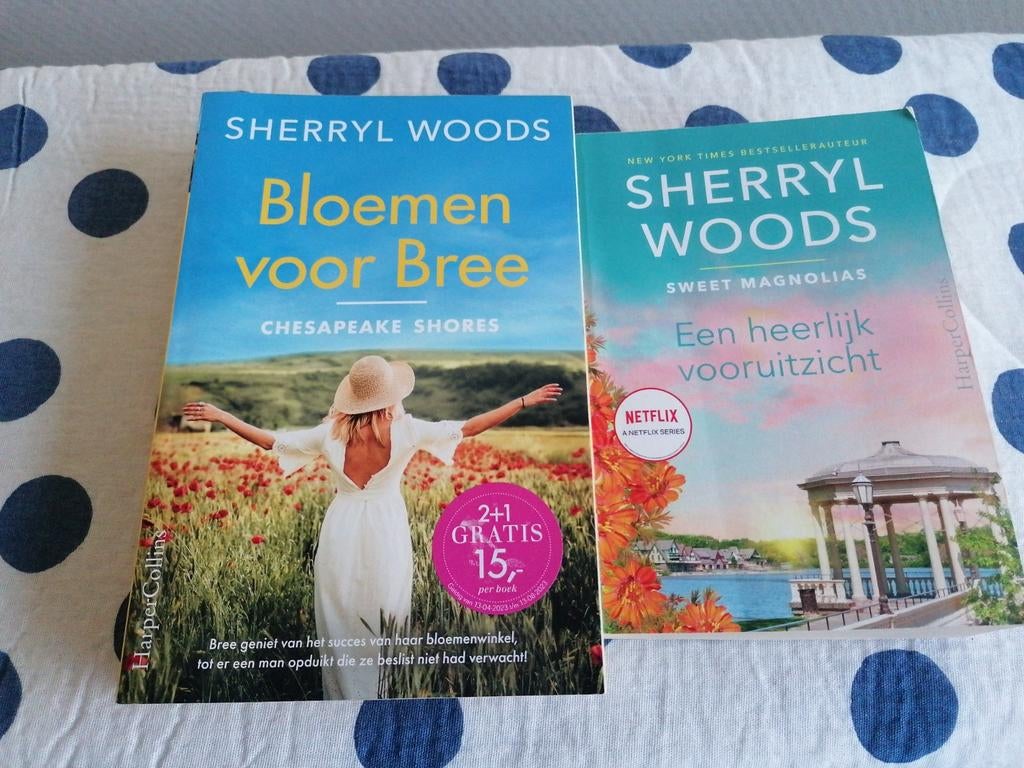 2x Sherryl Woods - Bloemen voor Bree - Een heerlijk vooruitz, Boeken, Ophalen of Verzenden, Gelezen, Sherryl Woods