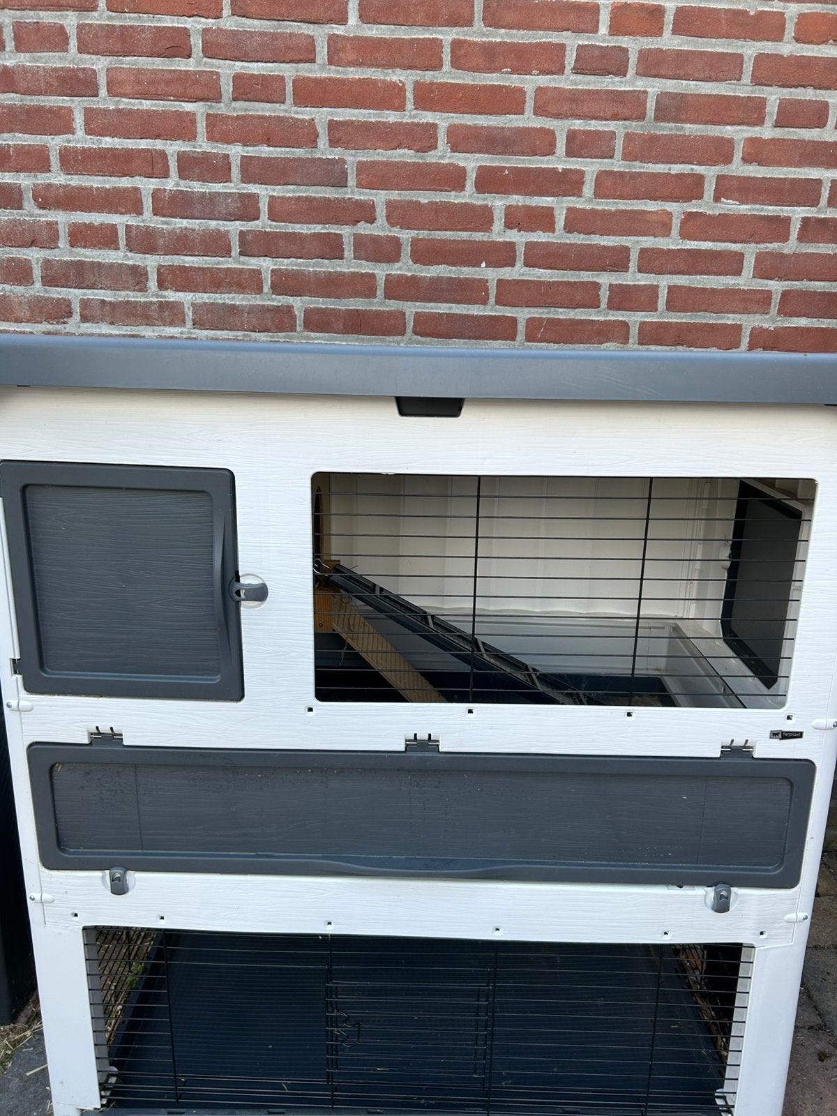 Konijnenhok ferplast grand lodge 120 halfjaar oud, Dieren en Toebehoren, Knaagdieren en Konijnen | Hokken en Kooien, Ophalen, 110 cm of meer