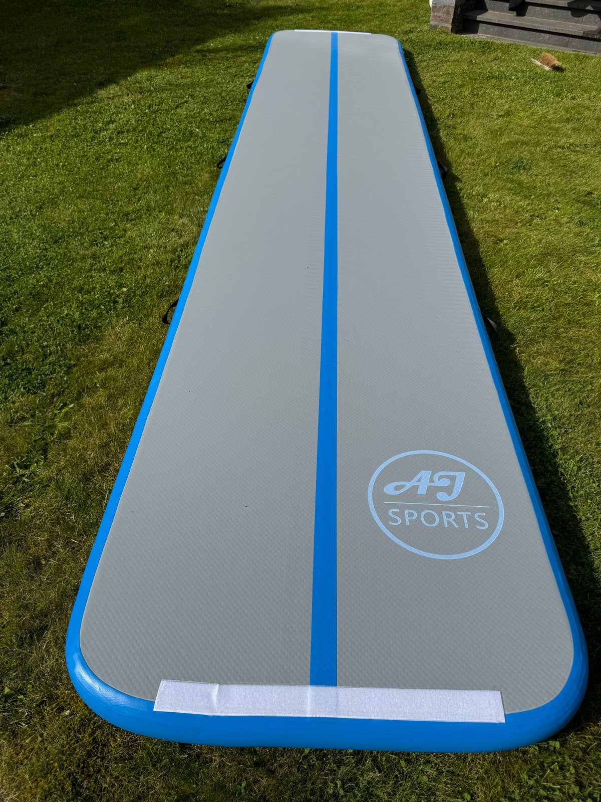 Airtrack/tumbeling 5 m, Sport en Fitness, Turnen, Ophalen, Kindermaat 122 t/m 140, Zo goed als nieuw, Blauw