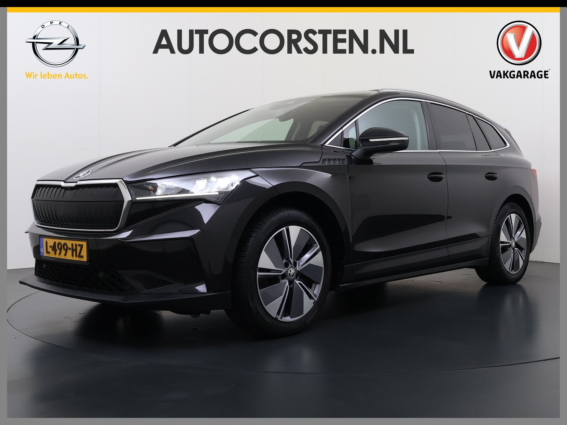 Skoda Enyaq iV 80 SOH 91% Warmtepomp Panoramadak Trekhaak Le, Auto's, Automaat, Achterwielaandrijving, Gebruikt, Zwart