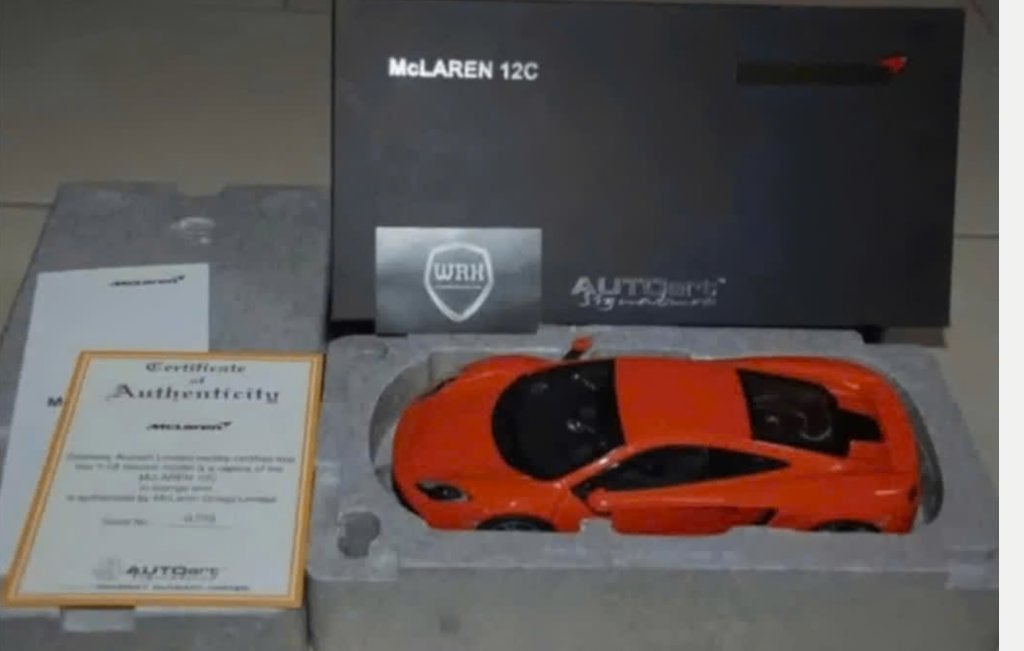 1:18 MCLAREN 12C orange Autoart signature 76006 in box WRH, Verzenden, Zo goed als nieuw, Auto, Autoart