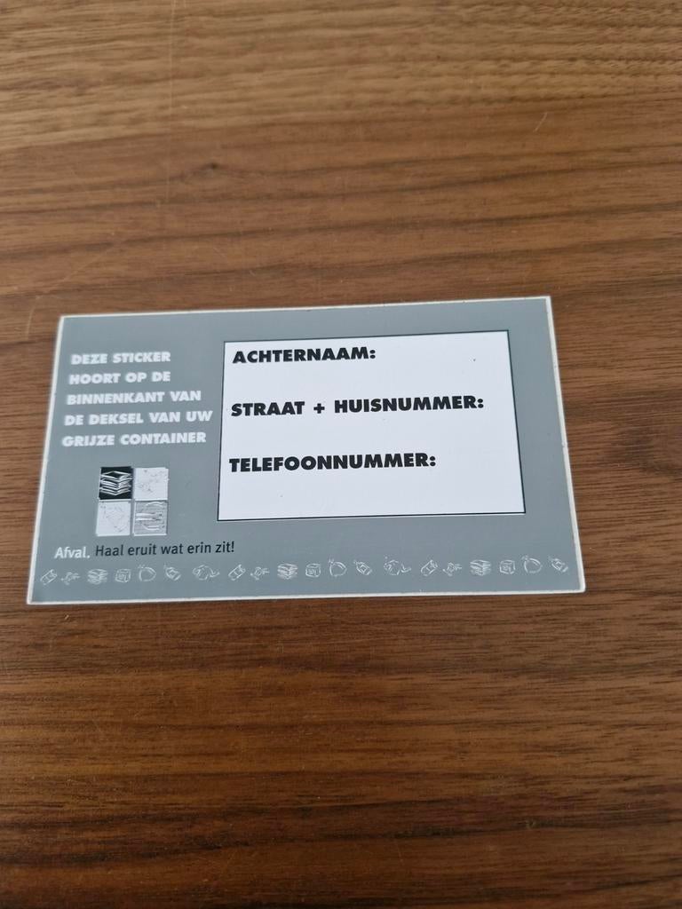 7771 Sticker Afval Haal Eruit Wat Erin Zit, Ophalen of Verzenden