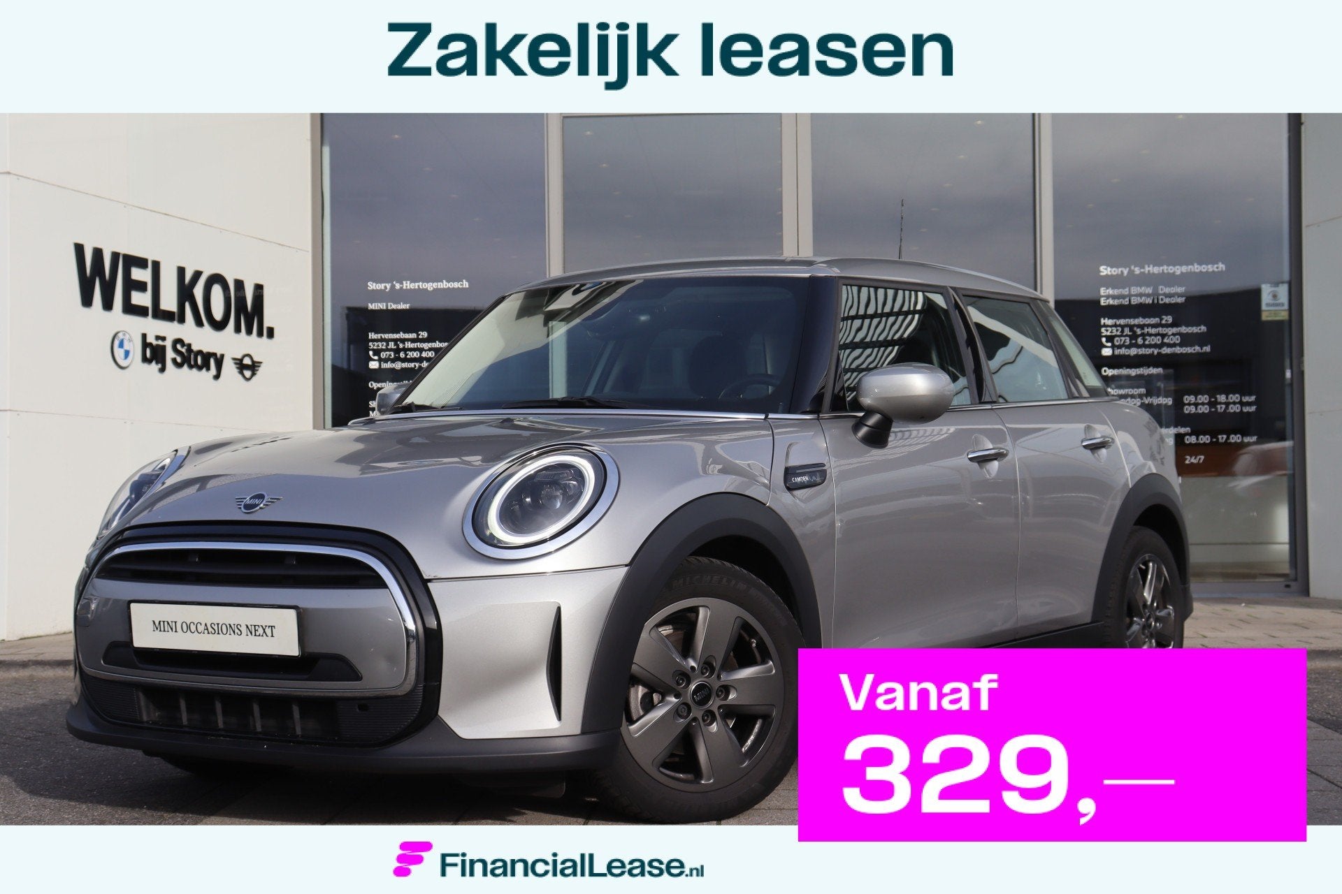 MINI Cooper Hatchback Classic Automaat / LED / Airconditioni, Auto's, Mini, Bedrijf, Lease, Financial lease, Cooper, Airconditioning