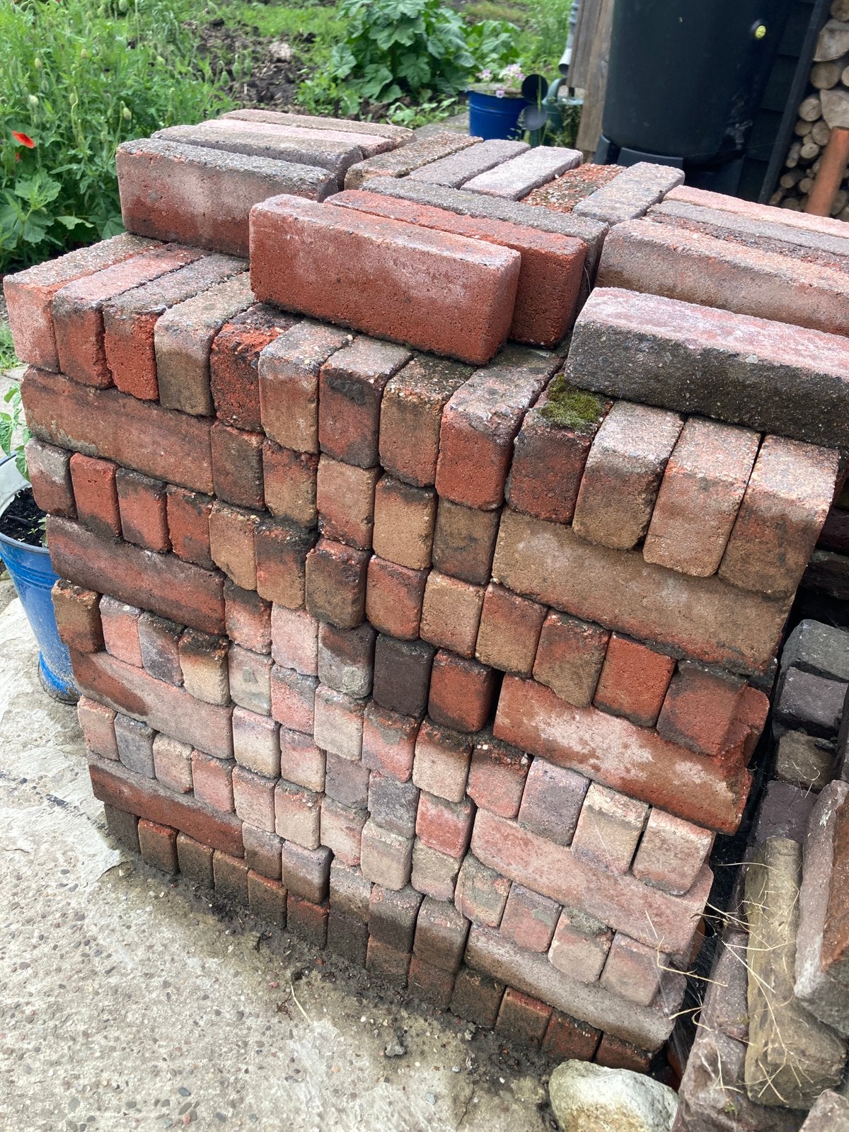 Waaltjes bont rood ca 55m2, Tuin en Terras, Ophalen of Verzenden, Gebruikt, Beton, Klinkers