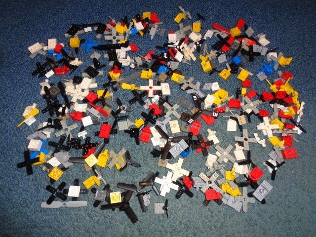 Partij X12=Lego helikopter onderdelen
