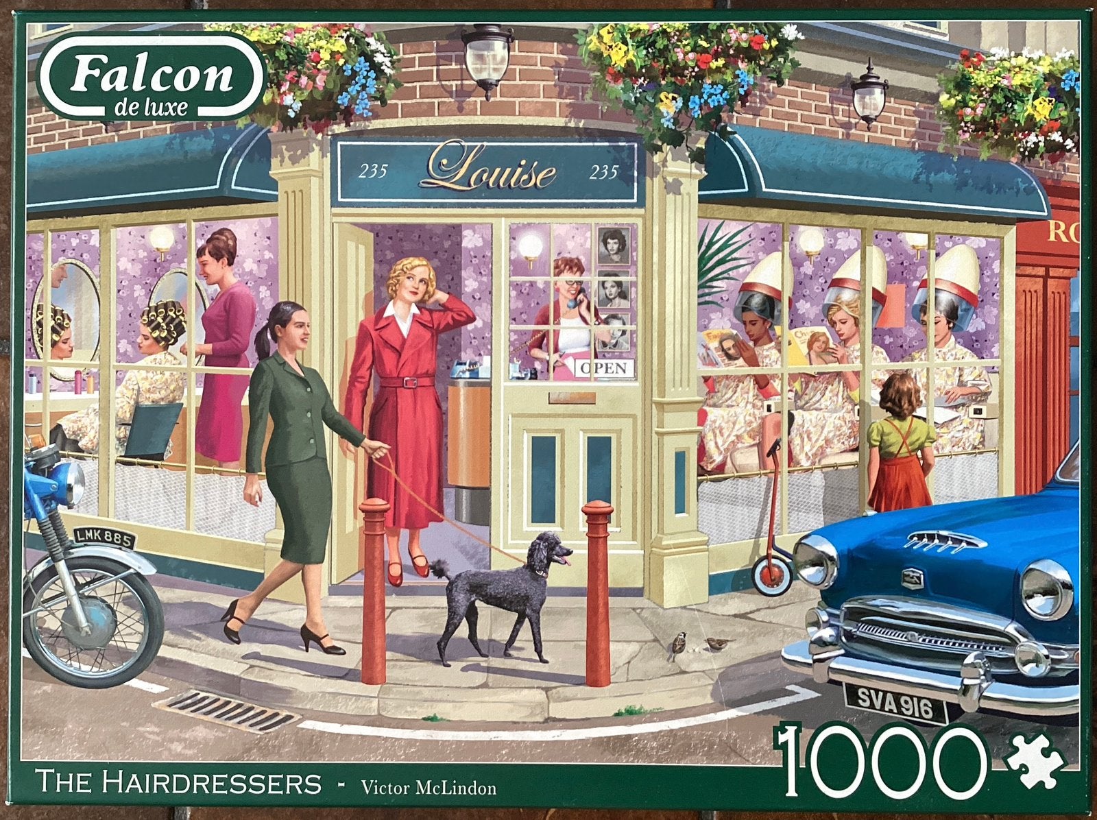 Falcon de Luxe puzzel 1000 stukjes The Hairdressers, Ophalen of Verzenden, 500 t/m 1500 stukjes, Zo goed als nieuw