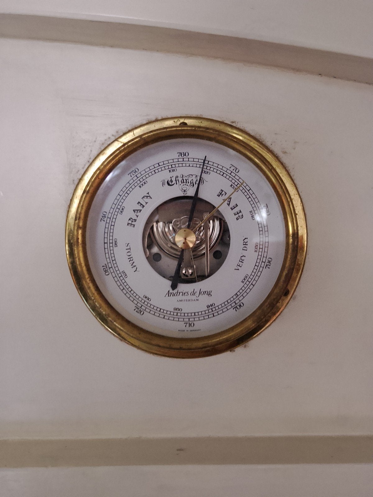 Vintage Andries de Jong Barometer - Amsterdam, Ophalen of Verzenden