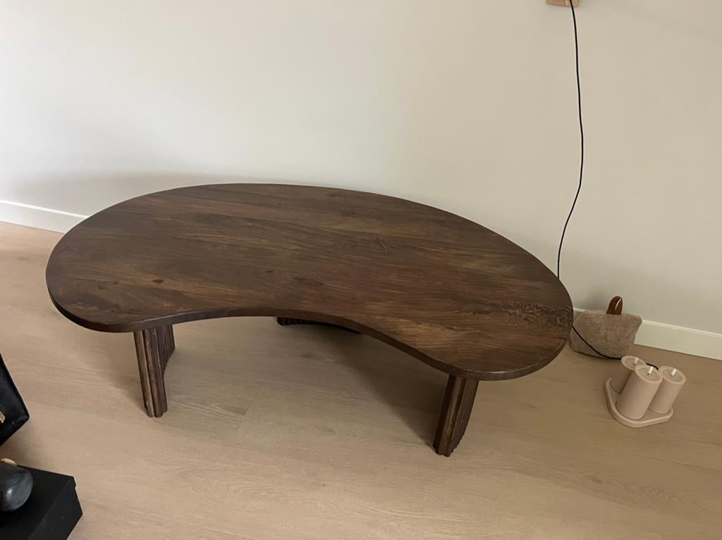 Salontafel organische vorm, bekende tiktok tafel, Ophalen, 100 tot 150 cm, 50 tot 100 cm, Zo goed als nieuw