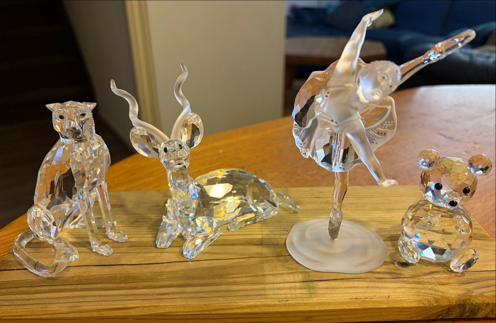 Swarovski kristallen beeldjes: luipaard, antilope, ballerina, Ophalen, Zo goed als nieuw, Figuurtje