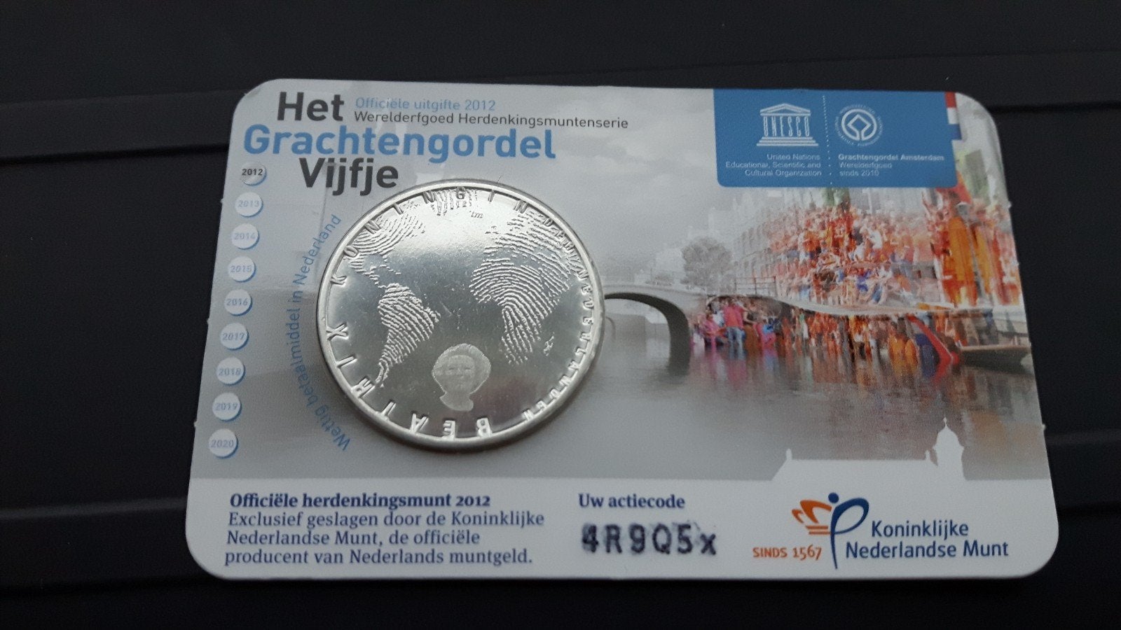 5 euro coincard Grachtengordel Vijfje 2012, Ophalen of Verzenden, Koningin Beatrix, Euro's