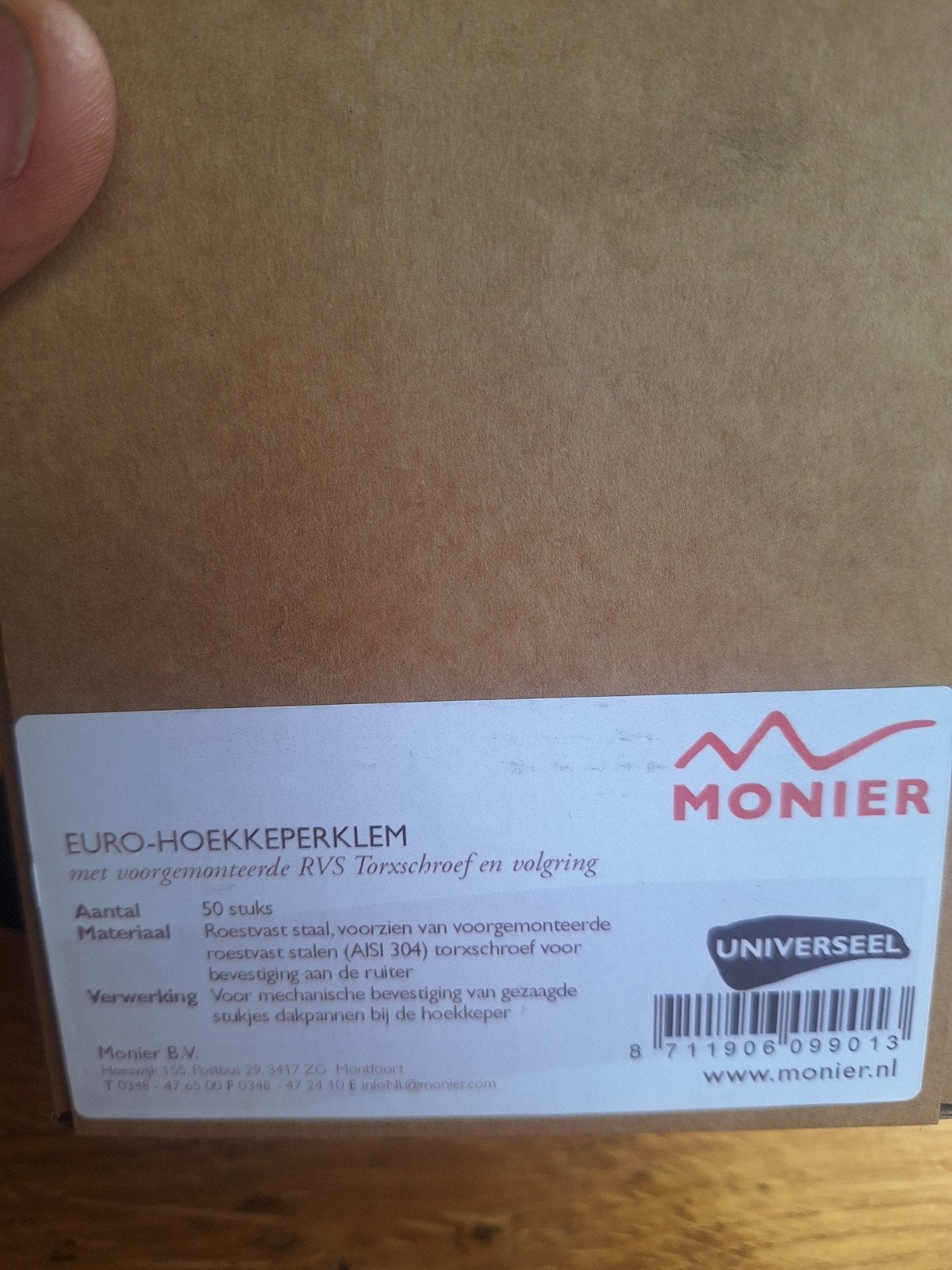 Monier Euro-Hoekkeperklemmen RVS (32 stuks), Overige kleuren, Overige typen, Nieuw, Ophalen of Verzenden