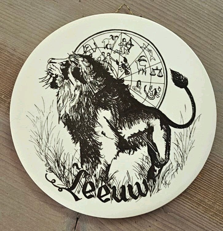 Vintage Leeuw Sterrenbeeld Wandbord - Handwerk, Ophalen of Verzenden