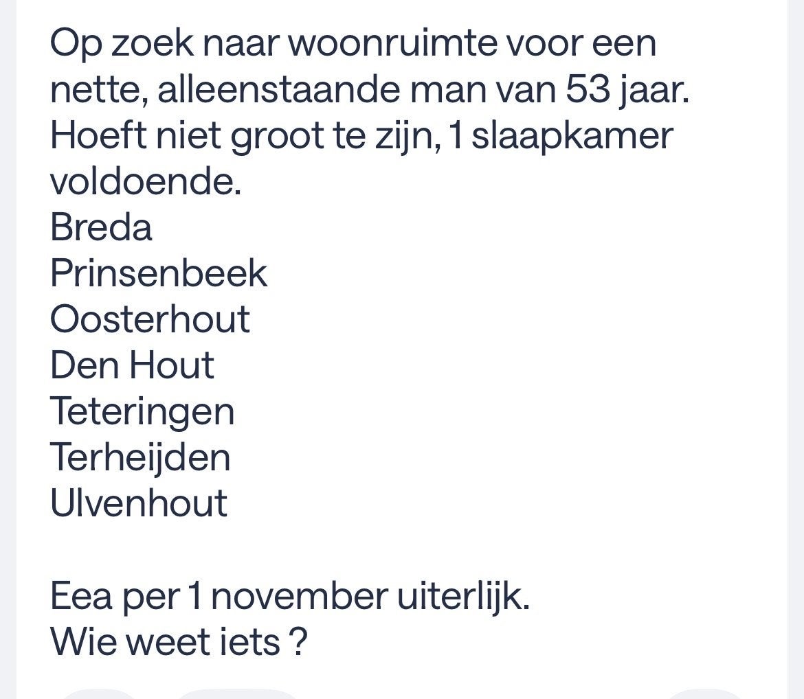 Woningruimte gezocht, Huizen en Kamers