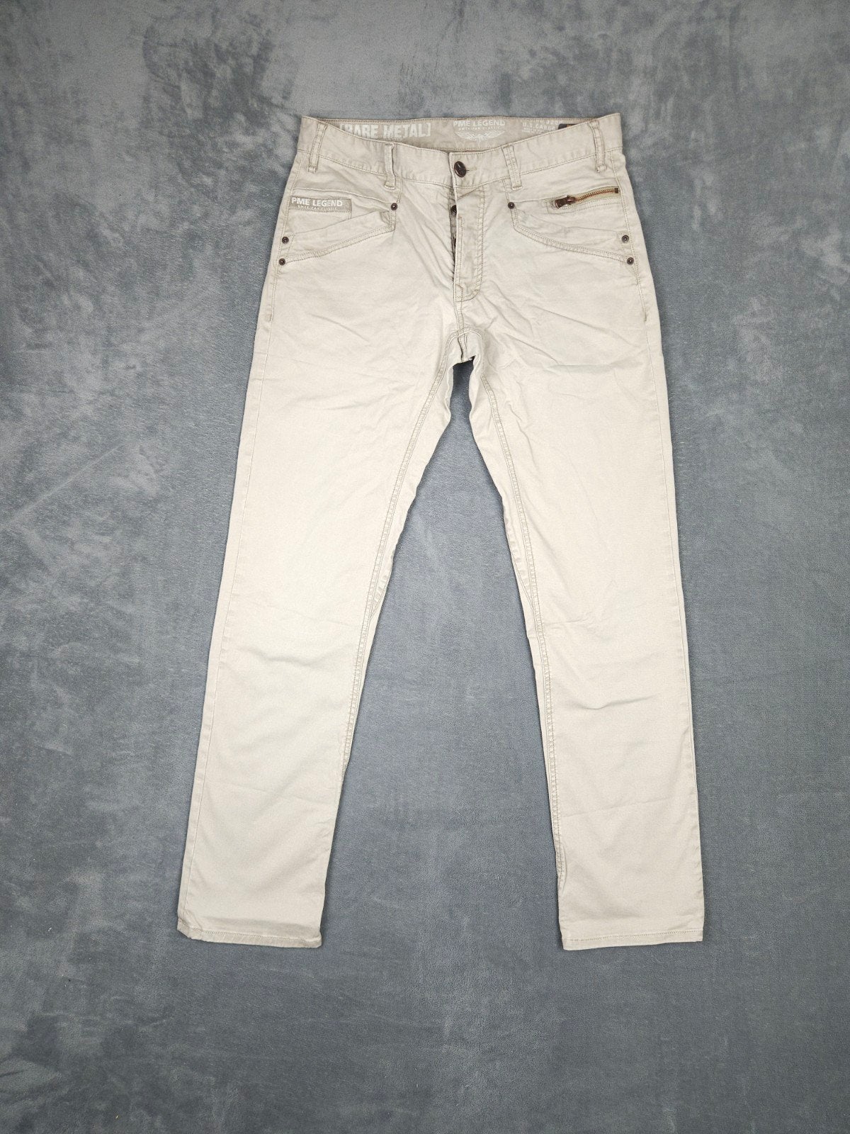 Pme Legend Broek Bare Metal W33 L34 Beige Regular Straight P, Overige kleuren, ., Ophalen of Verzenden, Zo goed als nieuw