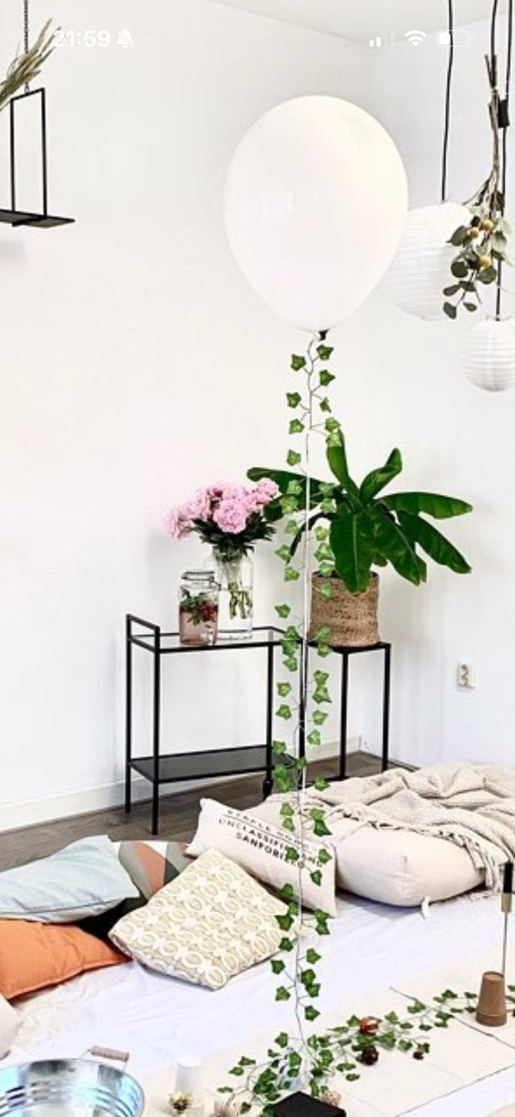 Zwarte bijzettafel metalen frame - bar trolley, Ophalen, Gebruikt, 55 tot 75 cm, Glas
