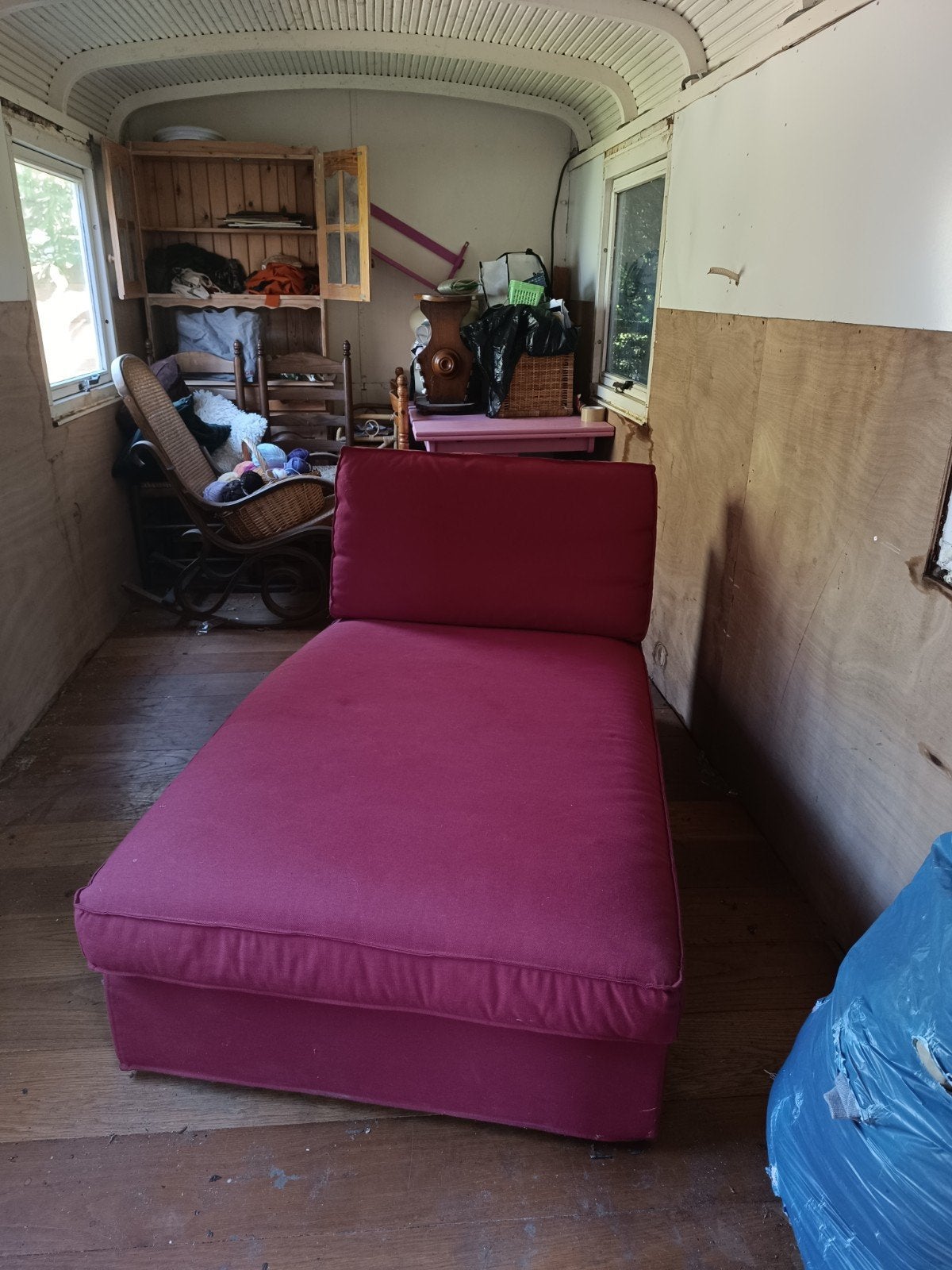 IKEA Kivik Chaise Longue - Rood, Huis en Inrichting, Ophalen, Gebruikt, Eenpersoons, Rechte bank