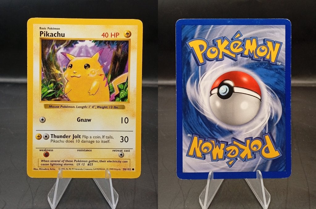 Pikachu Base Set shadowless (BS 58) - Good, Ophalen of Verzenden, Gebruikt, Losse kaart