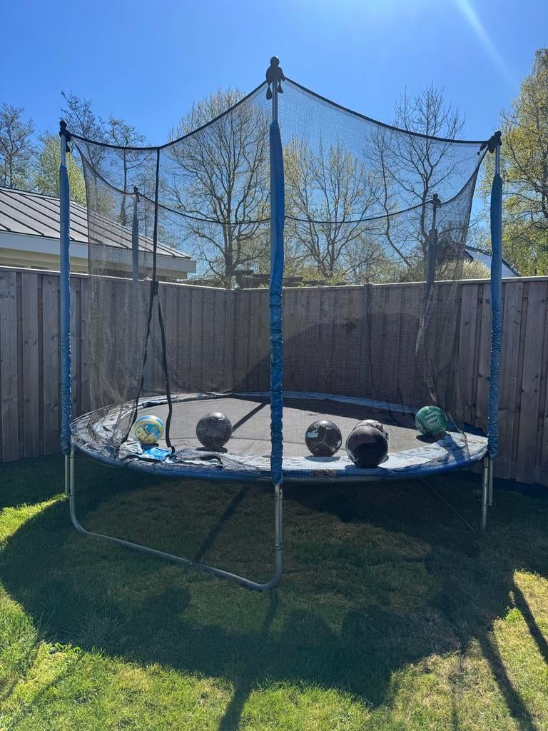 Trampoline 300cm met net, technisch in orde (nieuwe rand nod, Ophalen, Gebruikt