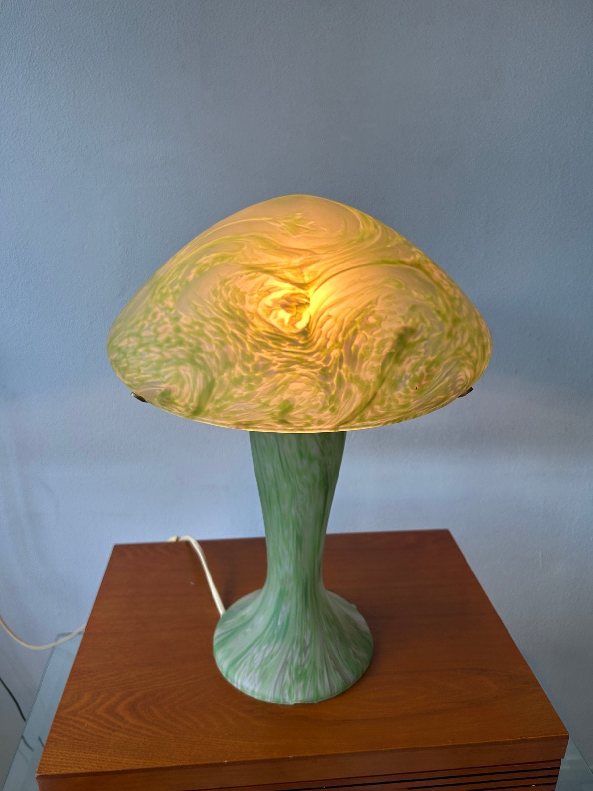 Vintage Paddenstoellamp Art Deco/Schneider-stijl, Antiek en Kunst, Ophalen of Verzenden