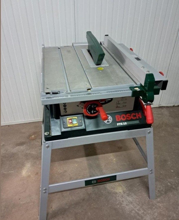 Bosch tafelzaag PTS 10 T, 1400 watt, met toebehoren, Ophalen, Cirkelzaag, 70 mm of meer, Zo goed als nieuw