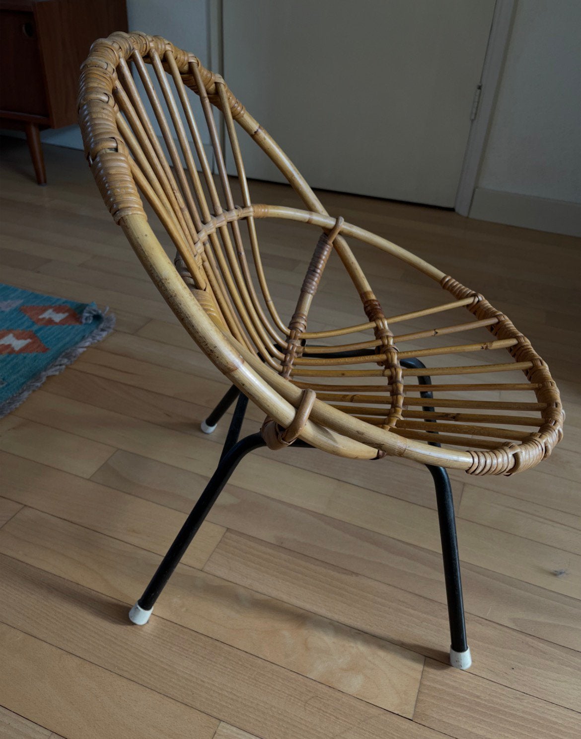 Rotan kinderstoel rohe noordwolde, Ophalen, Gebruikt, Bruin, Vintage rohe