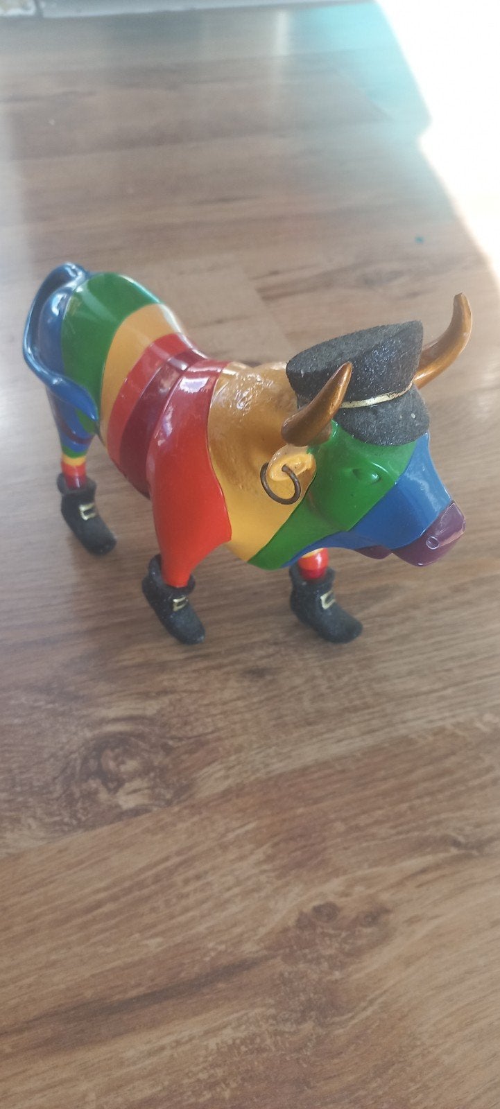 Kunst Mosaic Regenboogstier met hoedje en boots, Verzamelen, Ophalen of Verzenden, Zo goed als nieuw, Dier