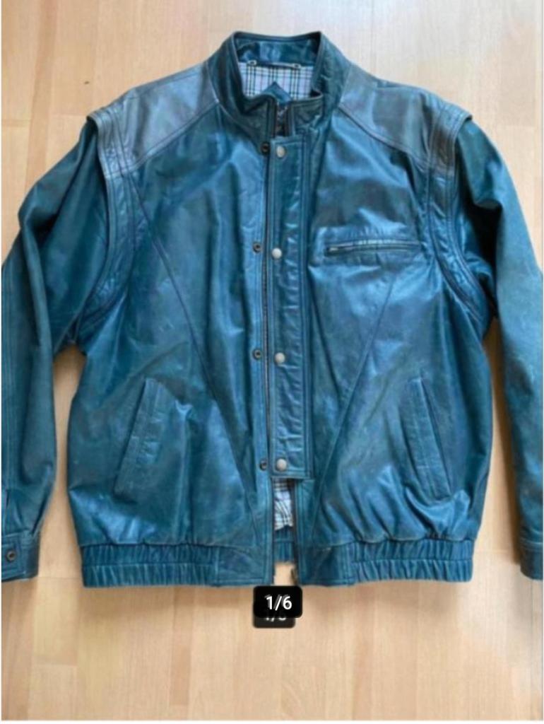 LEREN JAS MT 54, Ophalen of Verzenden, Zo goed als nieuw, Maat 52/54 (L), Overige kleuren