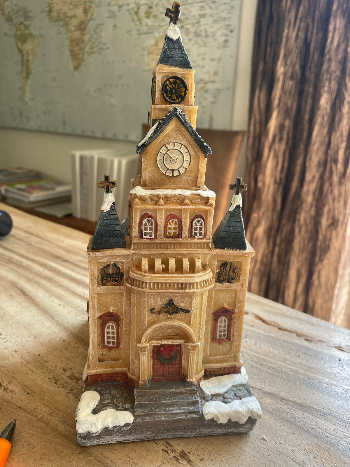 Kerstkerk met verlichting. Past goed binnen kerstdorp, Ophalen of Verzenden, Gebruikt