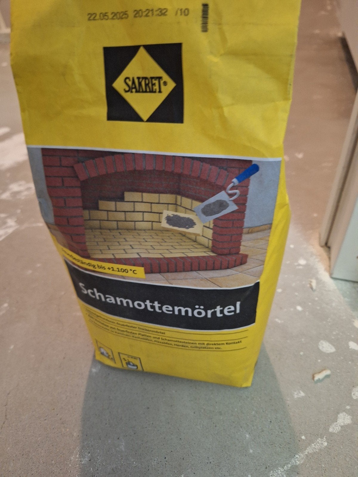 Hittevast betonmortel - Schamottemörtel 5kg, Doe-het-zelf en Verbouw, Ophalen, Nieuw
