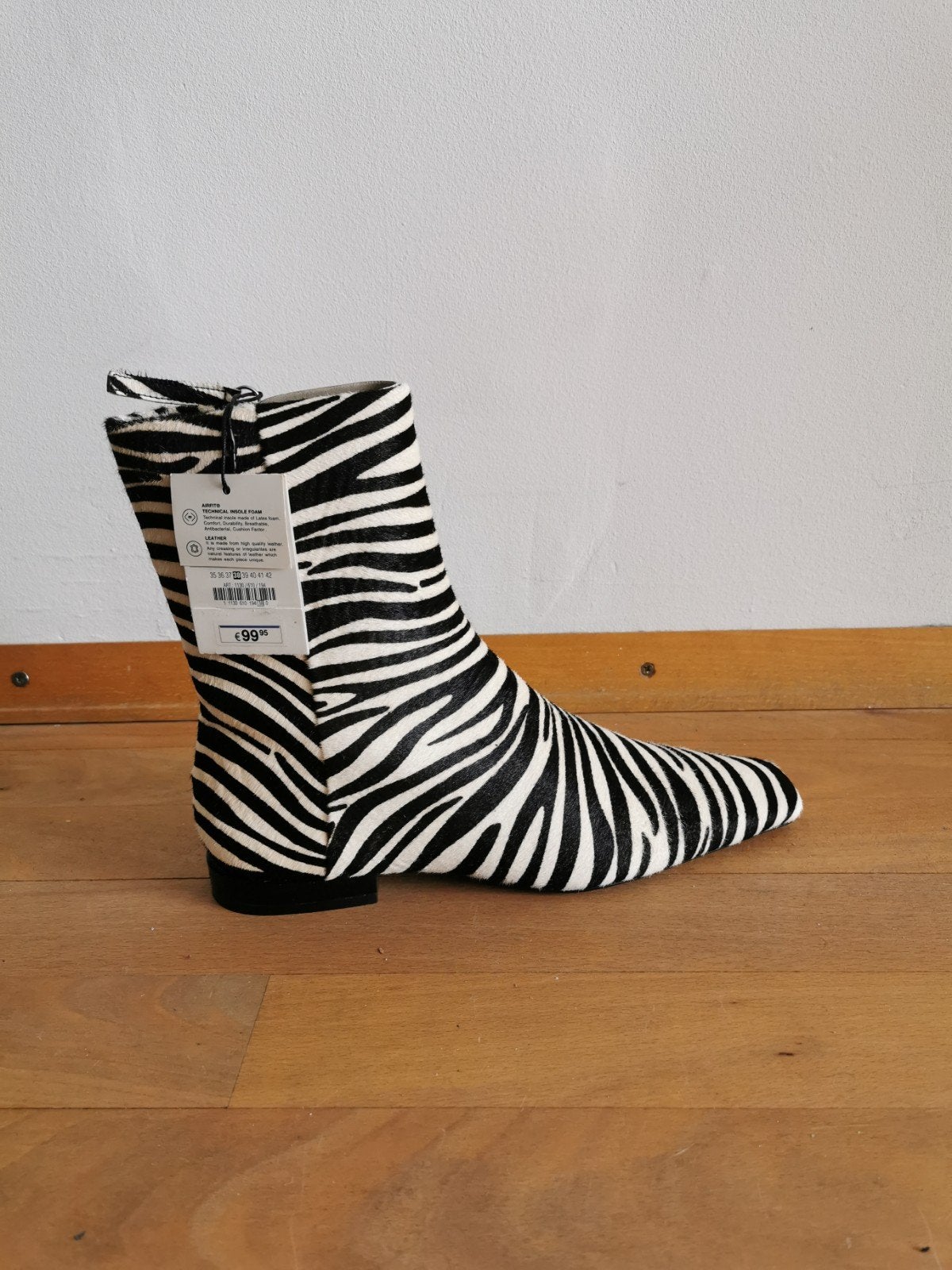 ZARA leren enkellaarzen mt. 39, Overige kleuren, Verzenden, Zara, Lage of Enkellaarzen