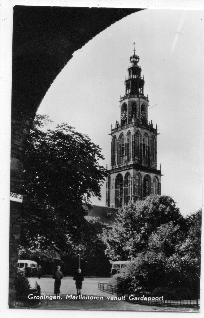 Groningen  Martinitoren, Verzamelen, Ansichtkaarten | Nederland, Ophalen of Verzenden, 1940 tot 1960, Ongelopen, Groningen