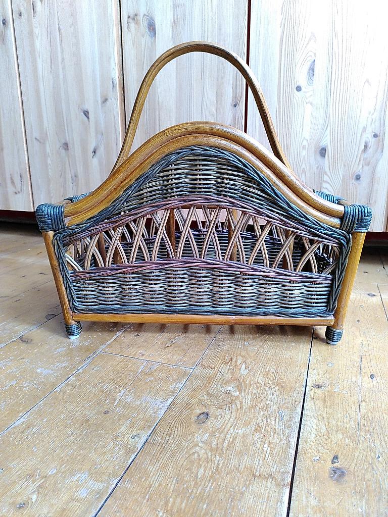 Vintage Rotan Lectuurbak Krantenbak, Ophalen of Verzenden, Gebruikt