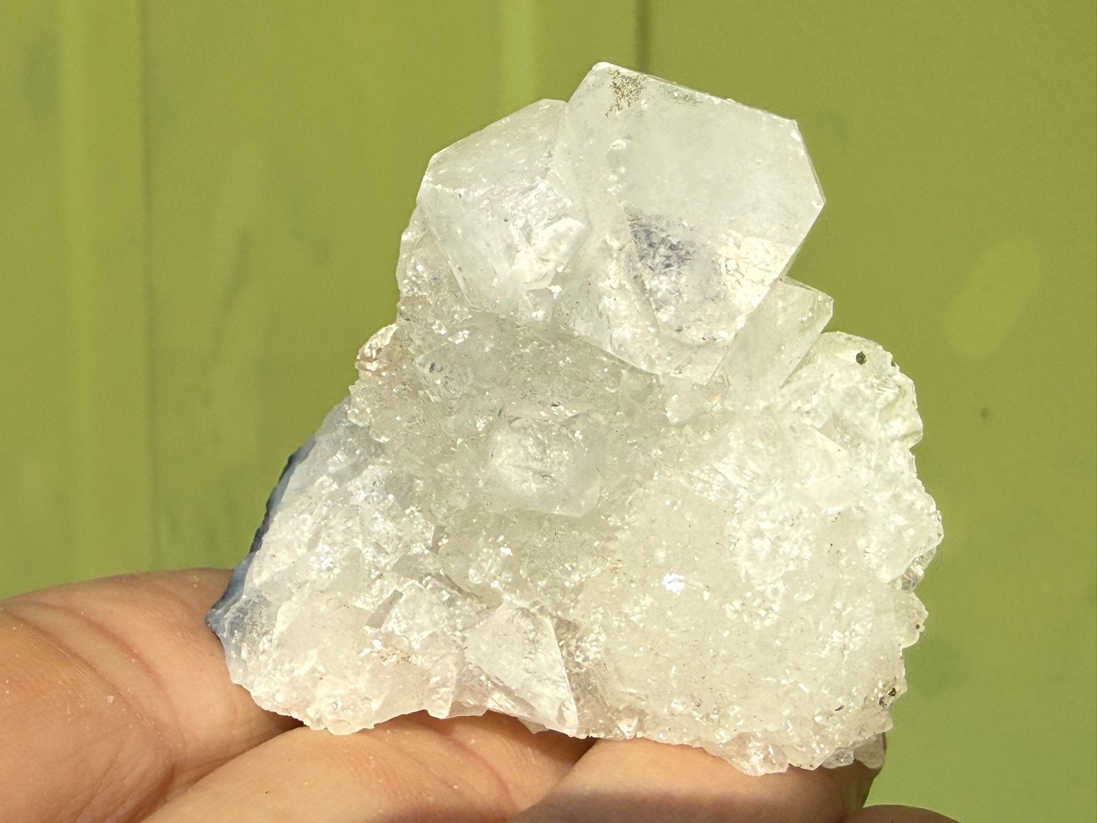 Apofyliet kristallen cluster dubbelgeleider mineralen, Ophalen of Verzenden, Mineraal