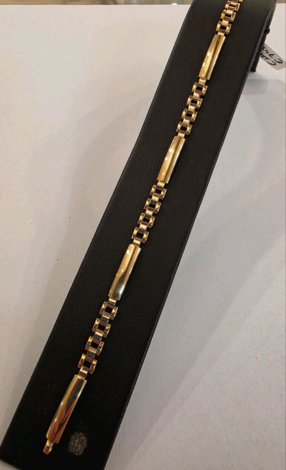 14 karaats gouden Rolex schakel armband met tussenplaatjes, Ophalen of Verzenden, Zo goed als nieuw, Goud