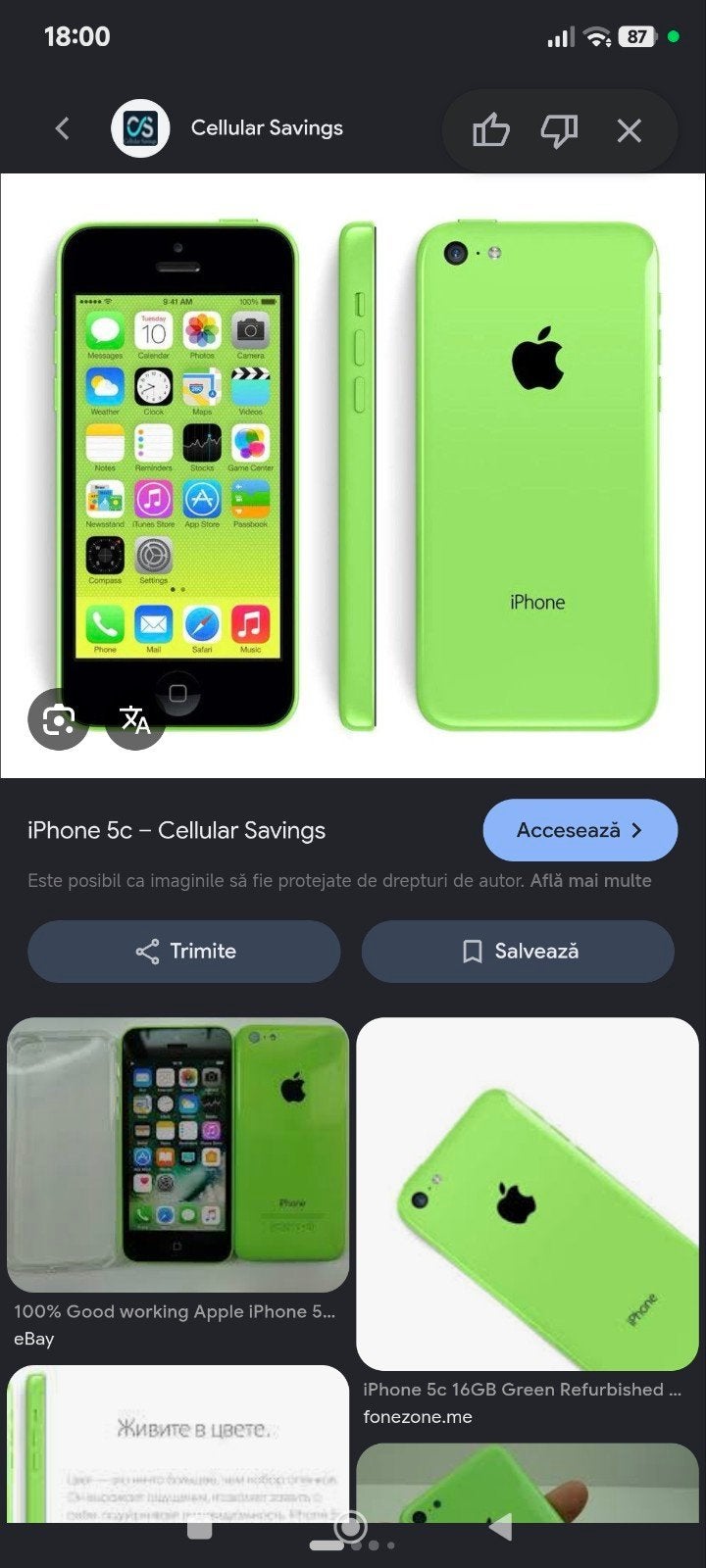 Apple iPhone 5C 32GB Groen - Zo goed als nieuw, Telecommunicatie, Mobiele telefoons | Apple iPhone, Ophalen of Verzenden