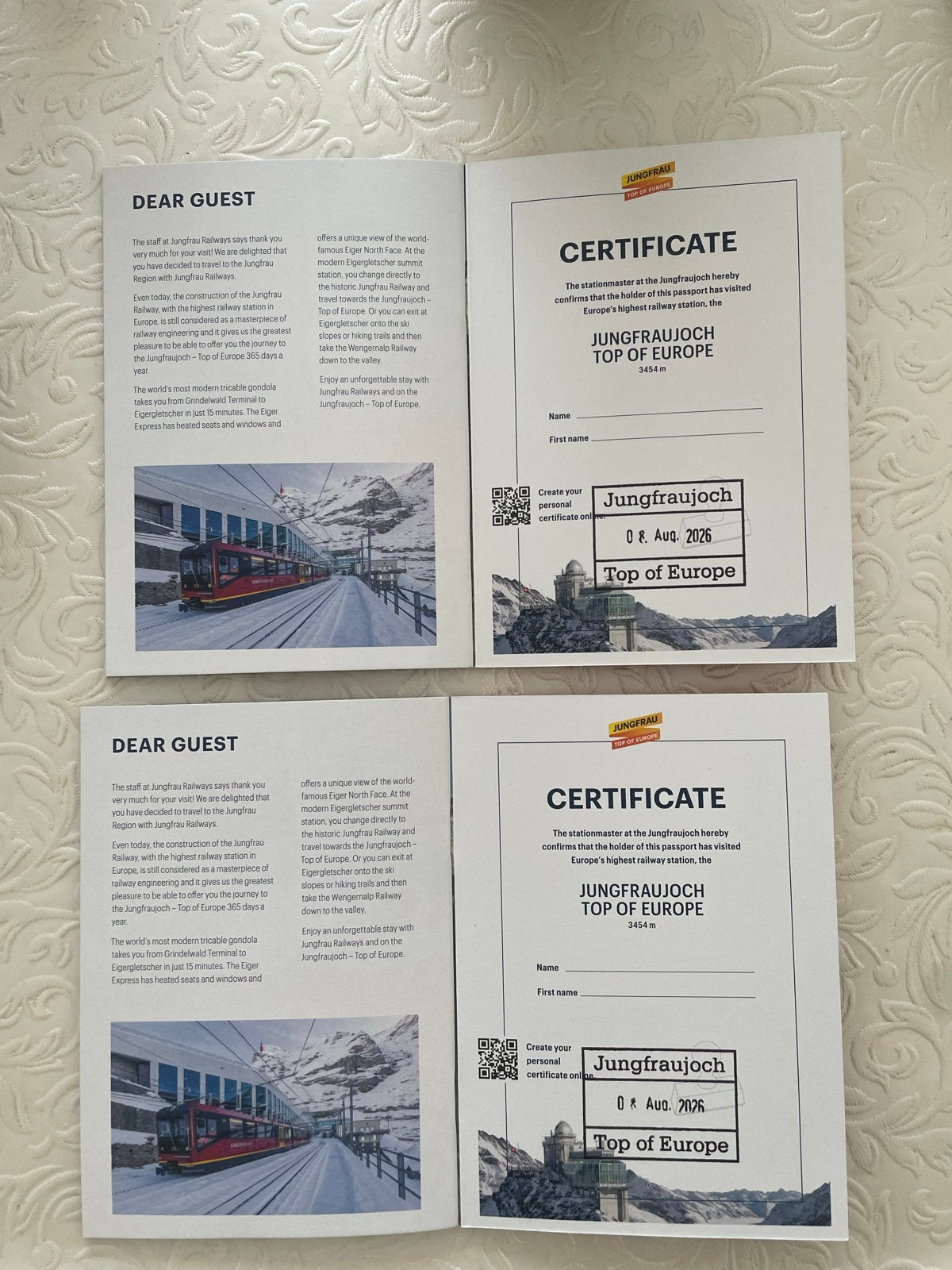 Jungfrau Railways Passport 2026, Tickets en Kaartjes, Overige Tickets en Kaartjes, Eén persoon