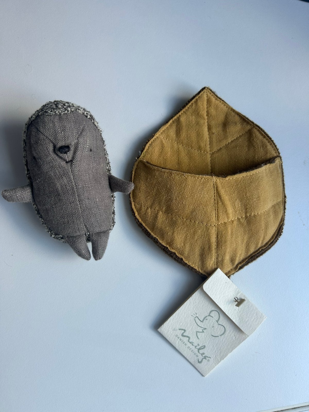 Maileg Egel Knuffeltje in Blad - Nieuw met kaartje, Kinderen en Baby's, Speelgoed | Knuffels en Pluche, Overige merken, Overige karakters