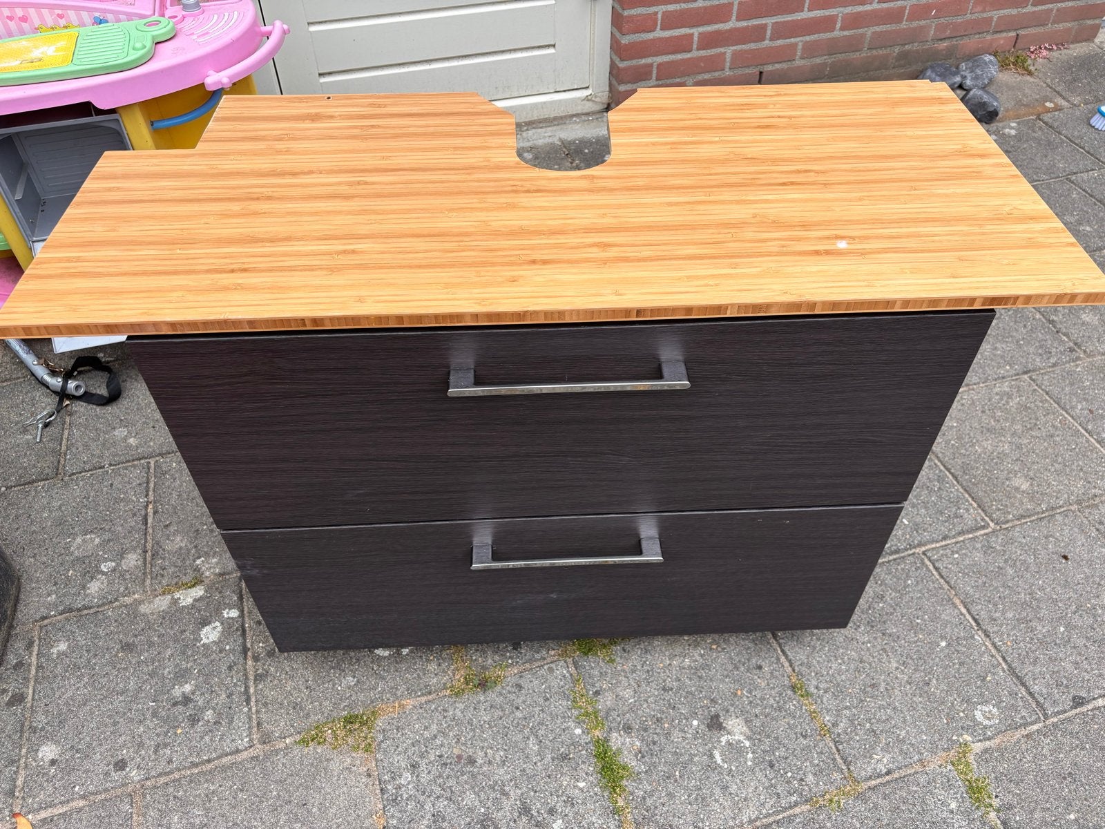 Badkamermeubel kast met lades en verdelers 100x67cm, Ophalen, Gebruikt, 50 tot 100 cm, Minder dan 100 cm