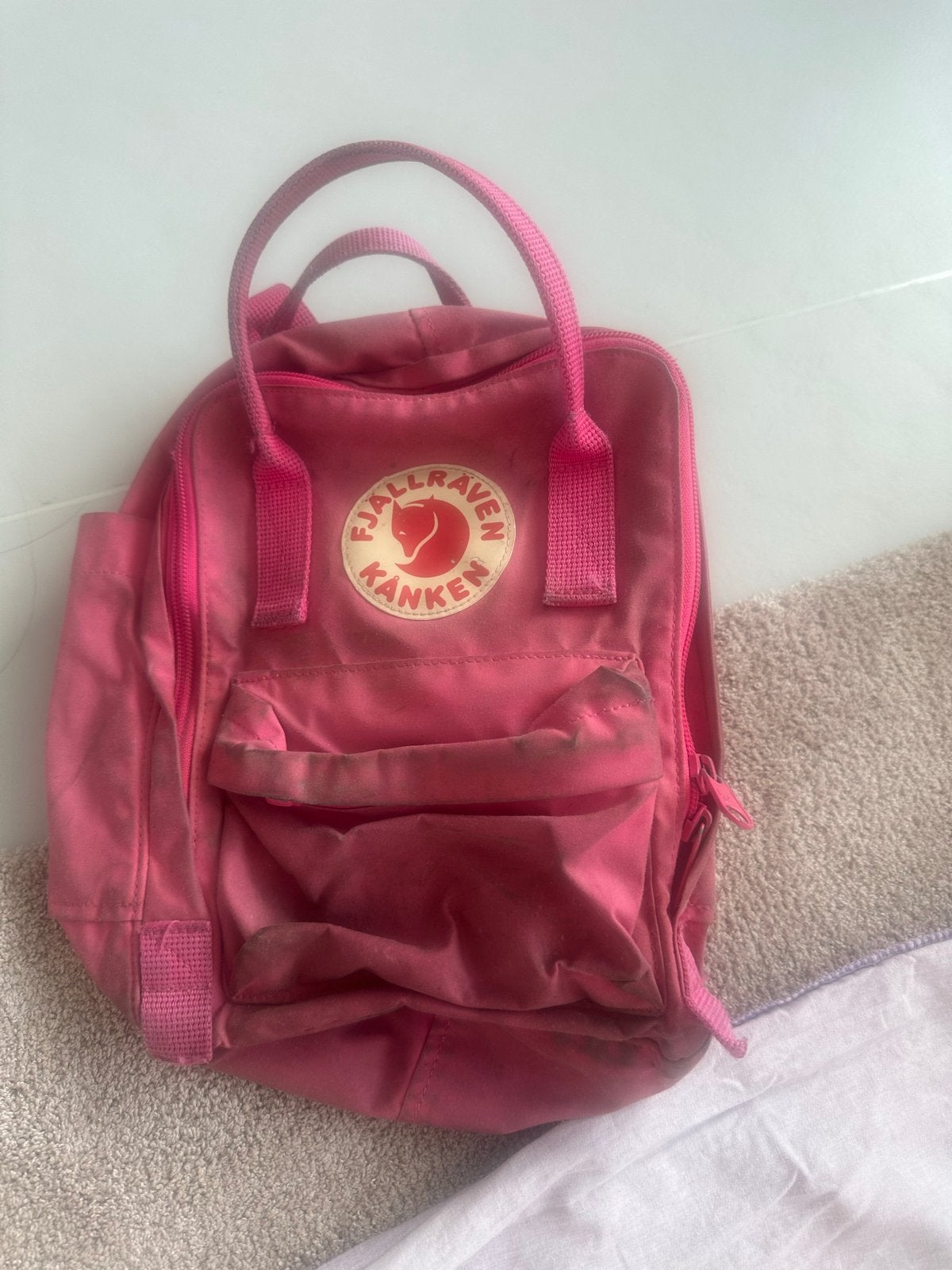 Roze Fjallraven Kanken tas voor groep 2-4, Overige merken, Gebruikt, 25 tot 40 cm, Ophalen of Verzenden
