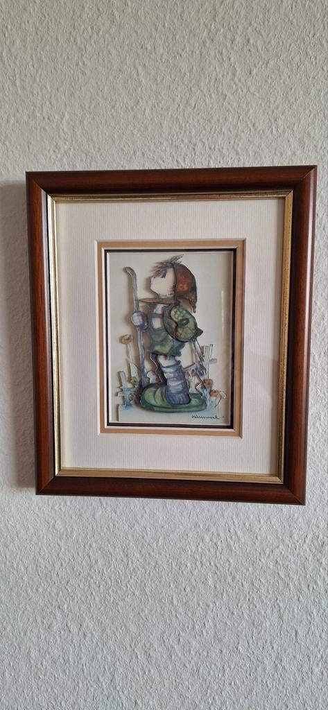 Ingelijste 3D-kunst van Hummel: Jongen met schild, Ophalen of Verzenden