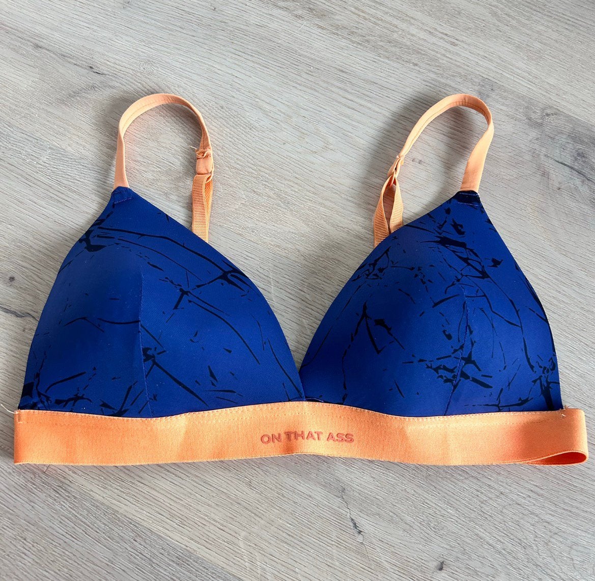 ON THAT ASS bralette BH maat M blauw oranje, Ophalen of Verzenden, Blauw, BH