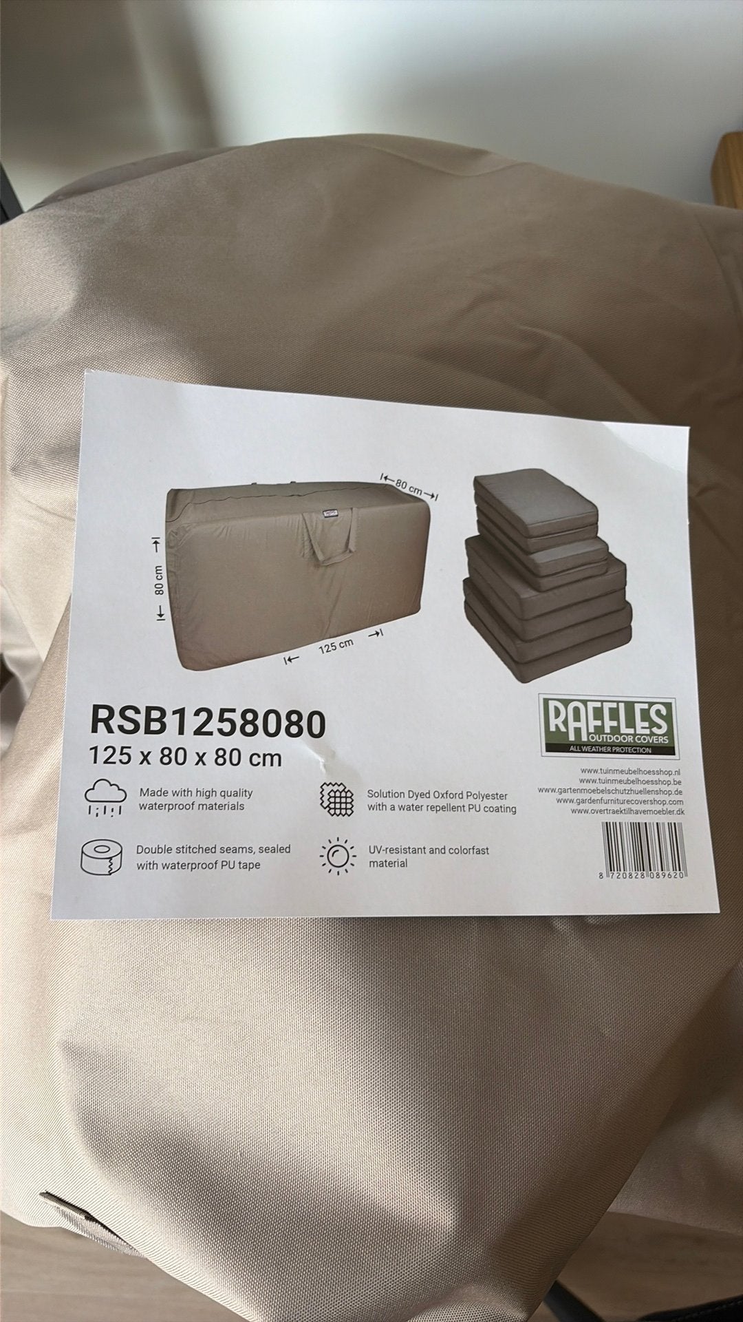 Opbergtas voor tuinkussens, Ophalen, Zo goed als nieuw